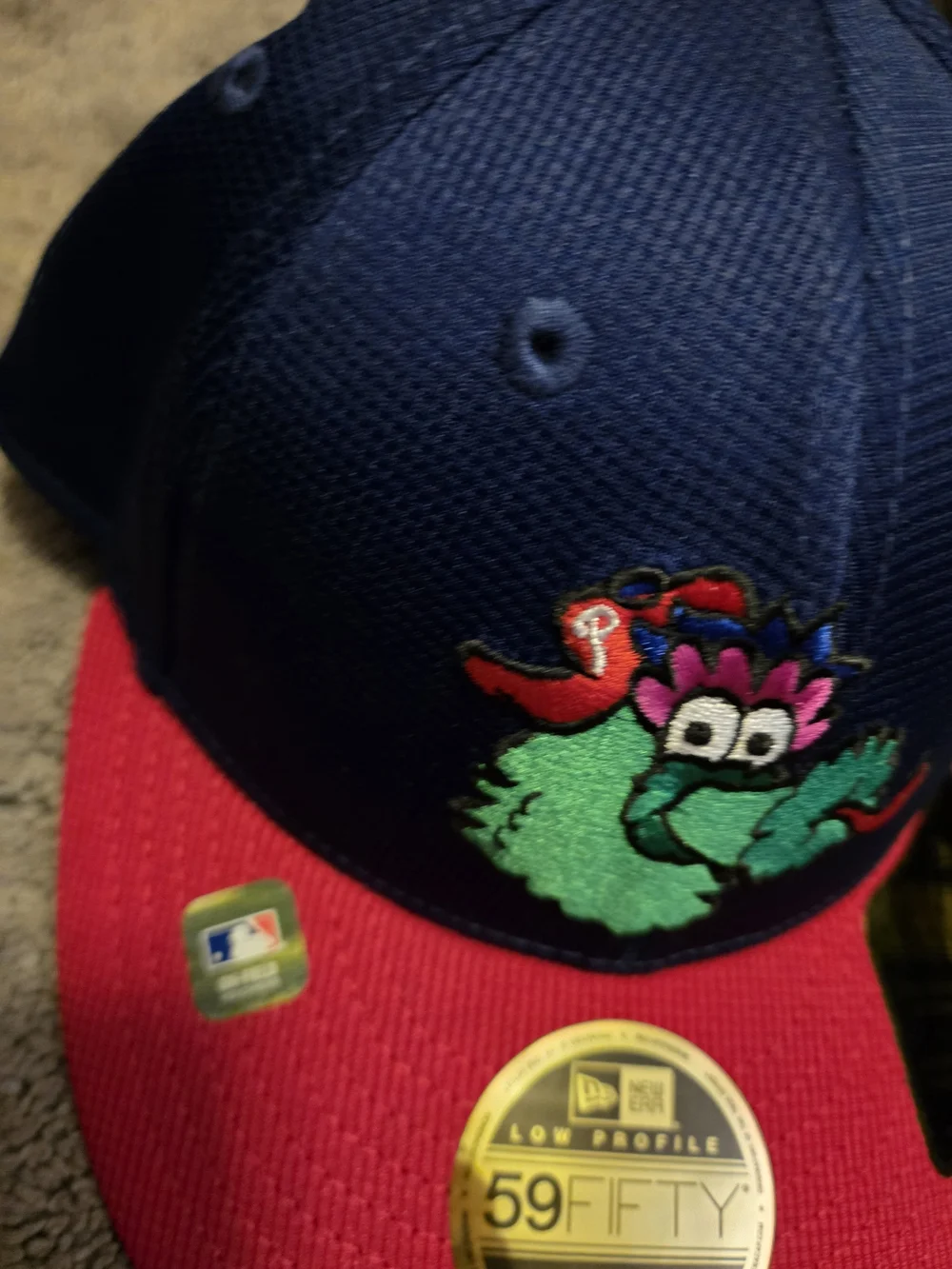 New Era 59FIFTY Fitted Cap - Navy & Red with Green Mascot